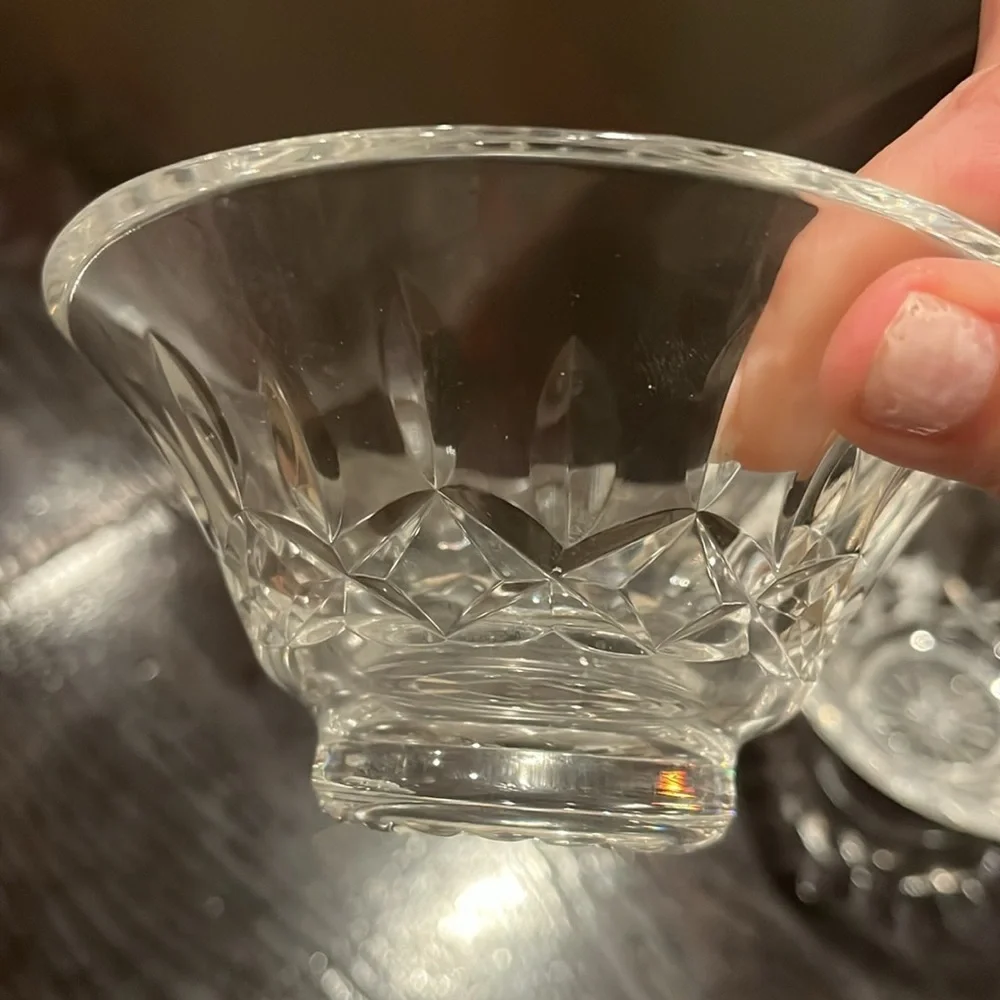2 Waterford Elegant Clear Glass Bowls